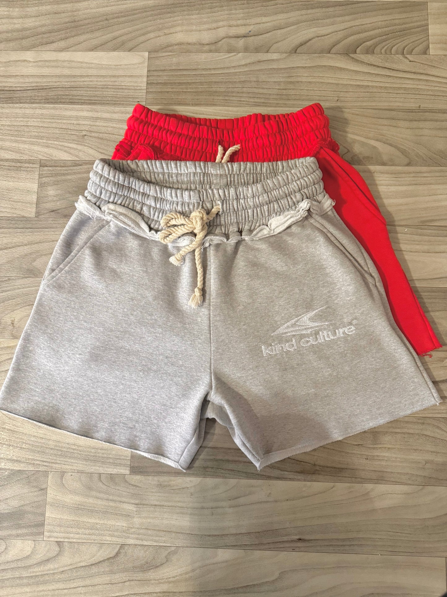 Mens Grey Raw Hem